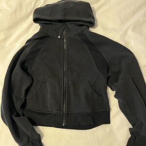 Lululemon scuba cropped black XS/S Hoodie full zip